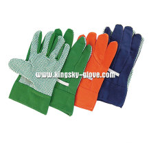 Guantes de jardín de algodón de un solo punto PVC-2600